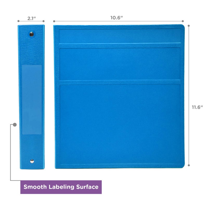 Carstens 1.5-Inch Heavy Duty 3-Ring Binder - Side Opening, Pool Blue, Durable Plastic, Precision No-Gap Rings, Waterproof Cover, No Pockets, Holds 250 US Letter Sheets, BPA-Free, Made in USA (1541-3R) - Image 3